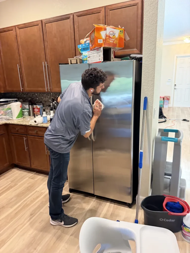 Stainless steel appliance cleaning in Boca Raton