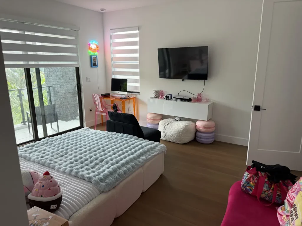 Fresh bedroom after a cleaning in Boynton Beach, FL