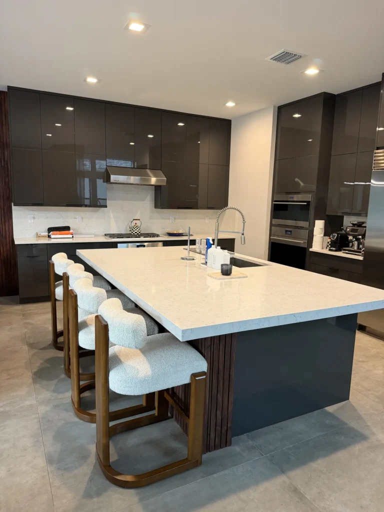 Modern kitchen after a house cleaning in Parkland, FL