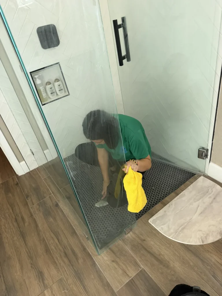 Shower deep cleaning in Palm Beach County