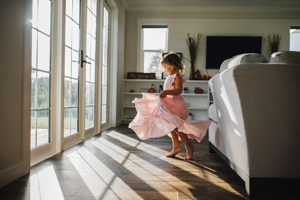 Bright clean room with natural window light